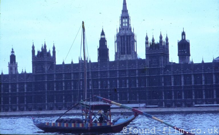 Odd boat by the Houses of Parliament