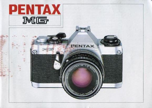 Front cover of the Pentax MG camera manual