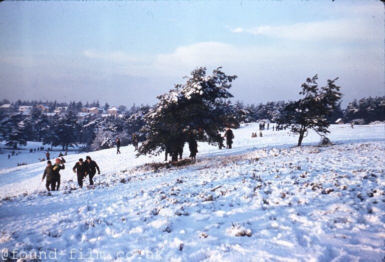 People walking in the snow from 1962