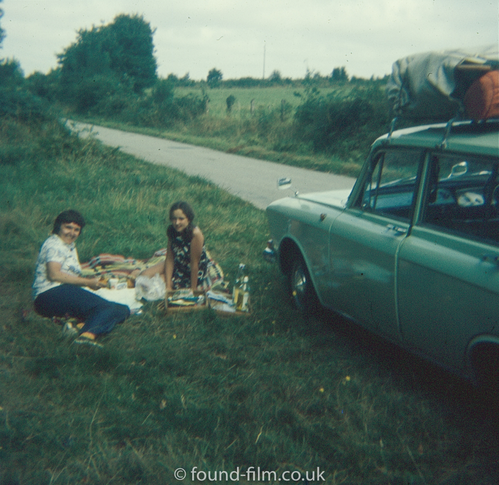 picnic by the side of the road