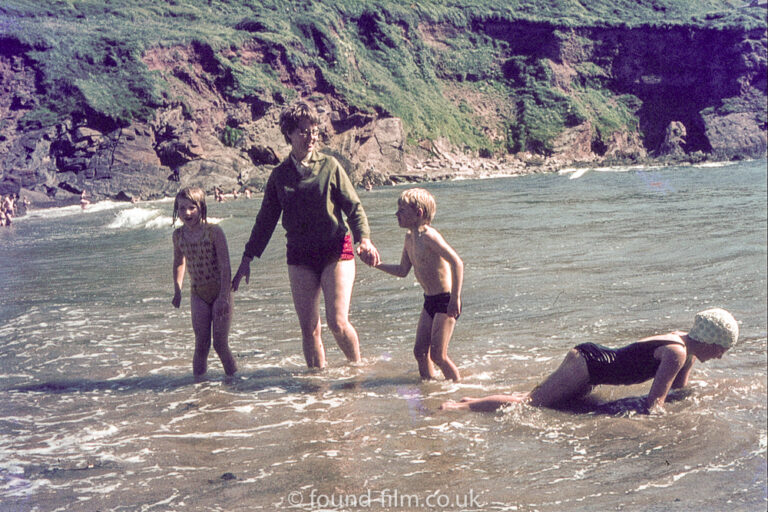 Playing in the Sea with Mum