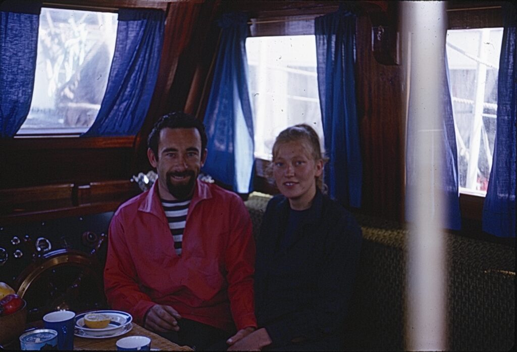 portrait of a couple on a boat