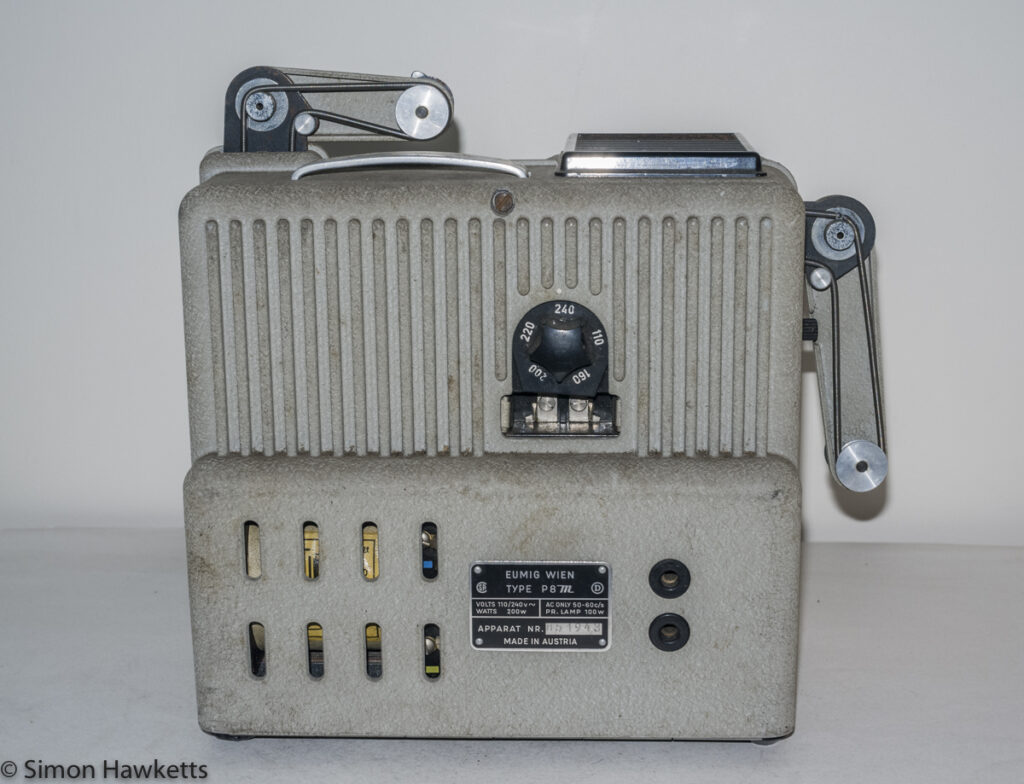 Eumig P8m 8mm Silent Projector - Rear of projector