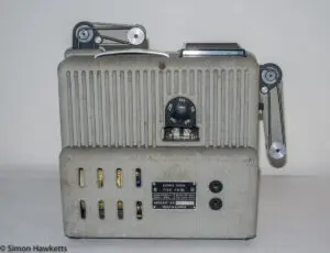 Eumig P8m 8mm Silent Projector - Rear of projector showing lamp socket