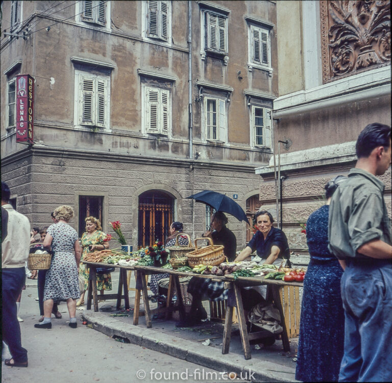 Street market in Rijecka – late 1950s