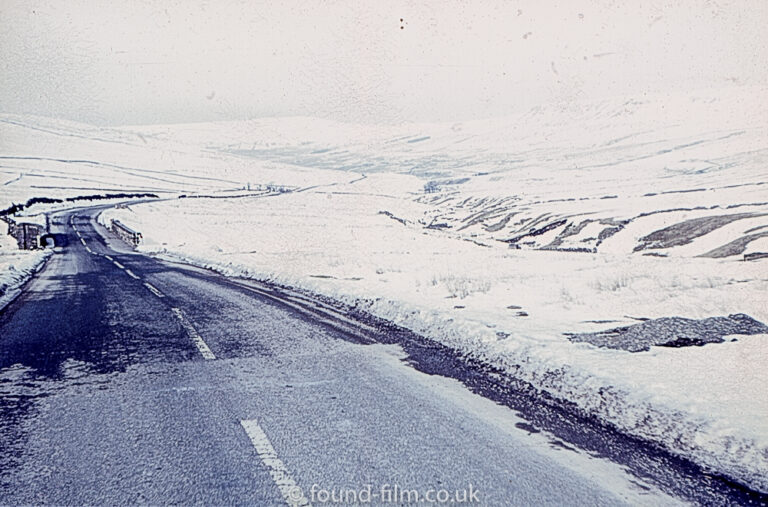 Road in snowy countryside