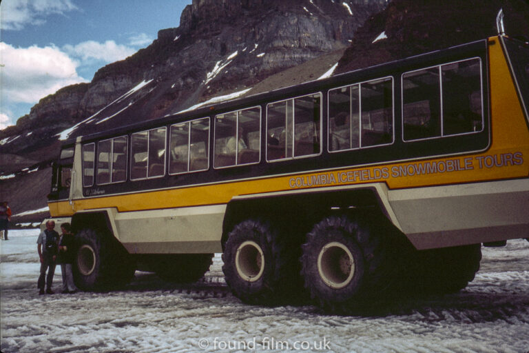 Snowmobile in the Columbia ice fields of Canada