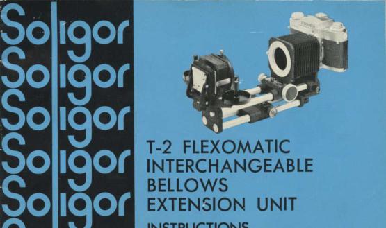 Front page image from the Soligor T2 Flexomatic bellow unit