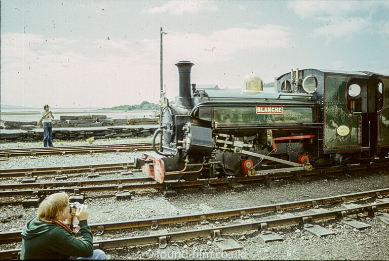 Steam engine Blanche on the Ffestiniog railway