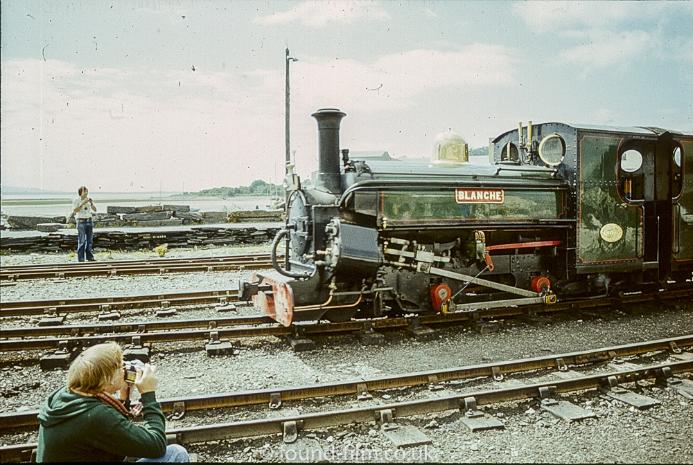 Steam engine Blanche on the Ffestiniog railway in 1978
