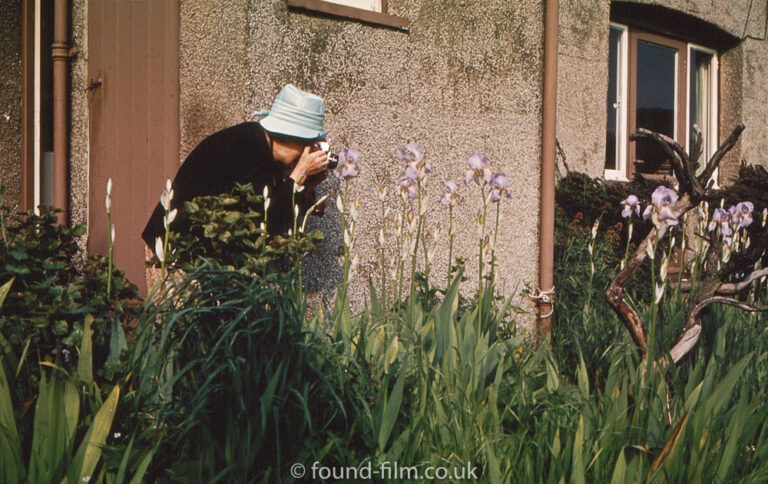 Taking a picture in the garden