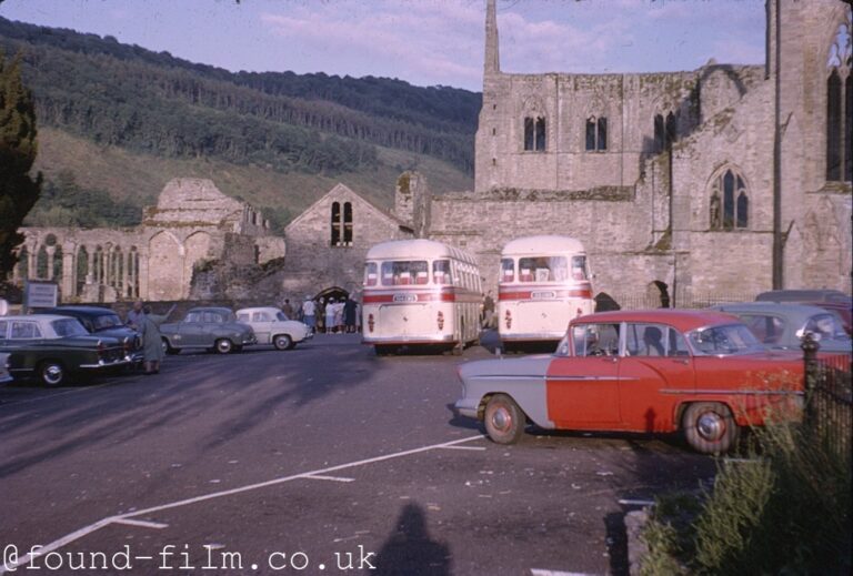 The car park at Tintern Abbey from 1963