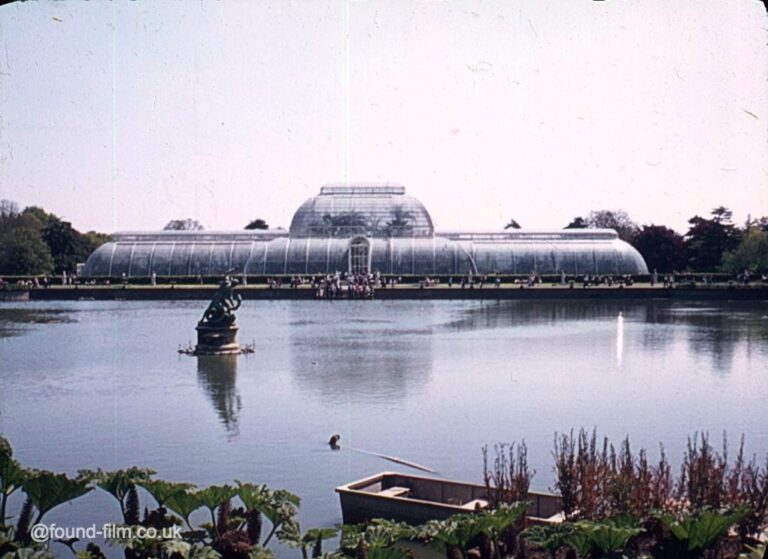 The glass house at Kew Gardens in London