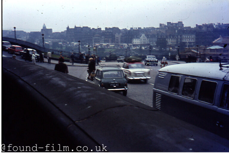 Traffic in a mid 1950s town