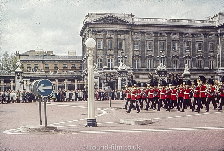 Trooping the colour by Buckingham Palace in London