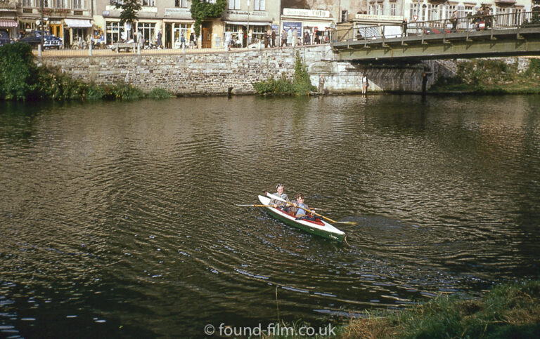 Two boys in a canoe