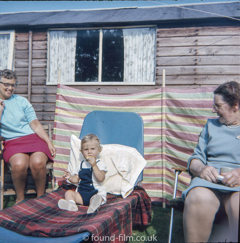 Two grannies with a grandchild in the early 1960s