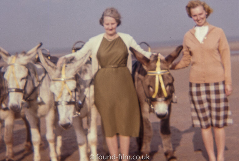 Two ladies with Donkeys