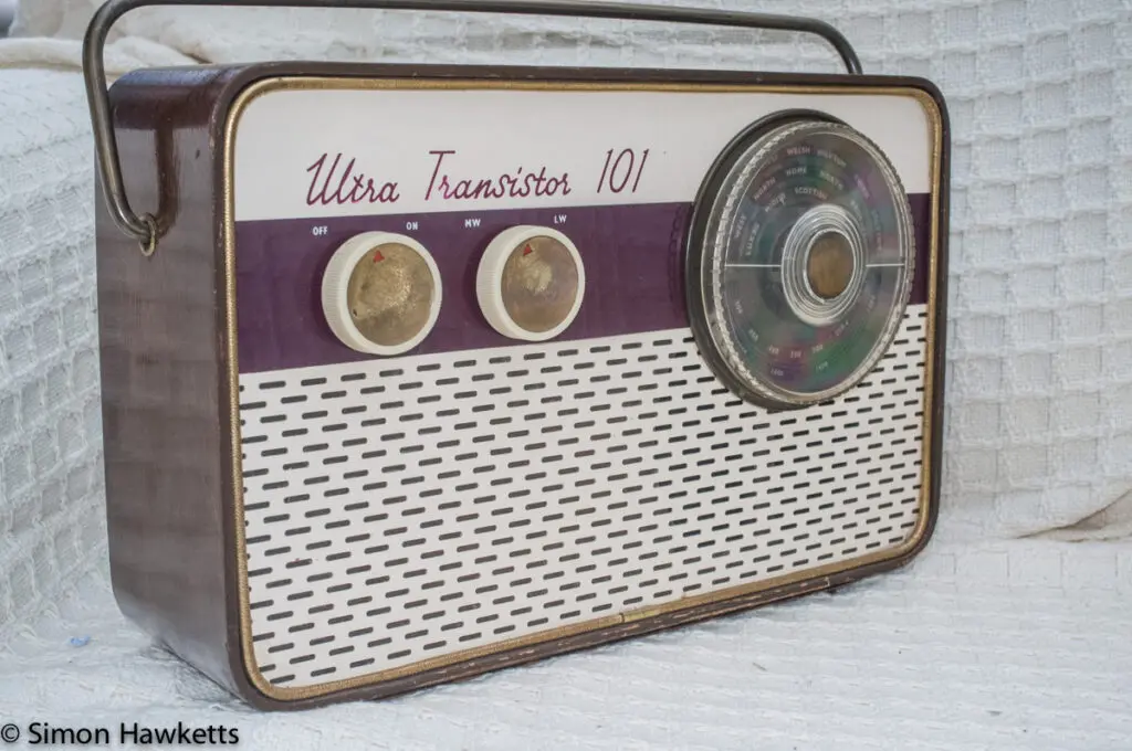 A photo of the Ultra Transistor 101 radio from 1959