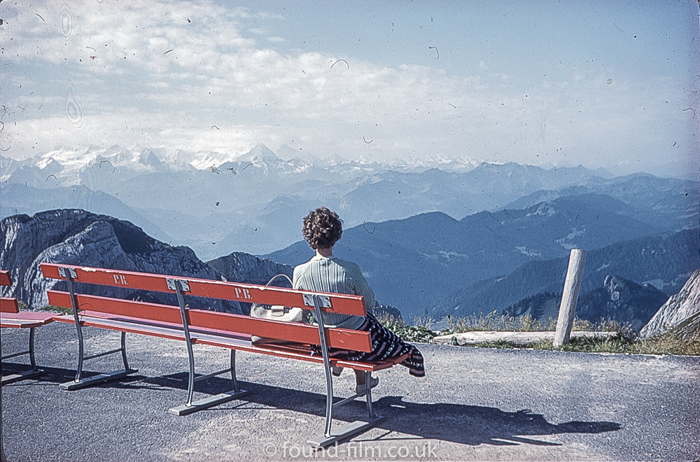 Woman Looking at a mountain range