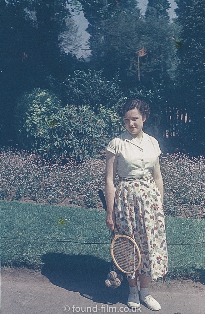 Woman waiting to play tennis