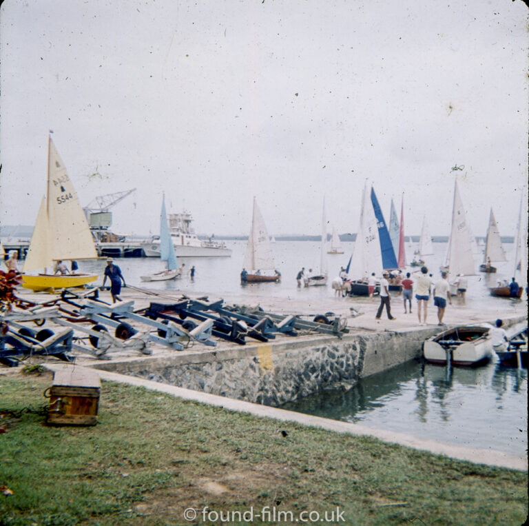 Yacht club in Singapore Harbour in the early 1960s