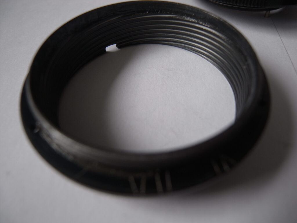 Pentacon 50mm strip down and clean - Focusing ring removed