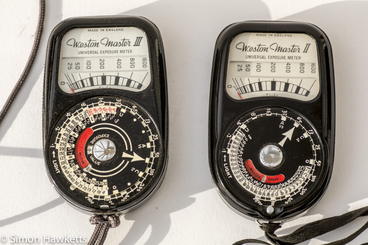 Pictures of two Weston light meters