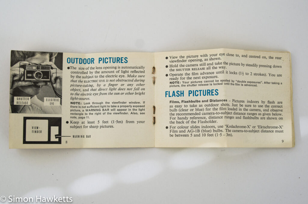 Kodak Instamatic 300 - handbook page 5 & 6