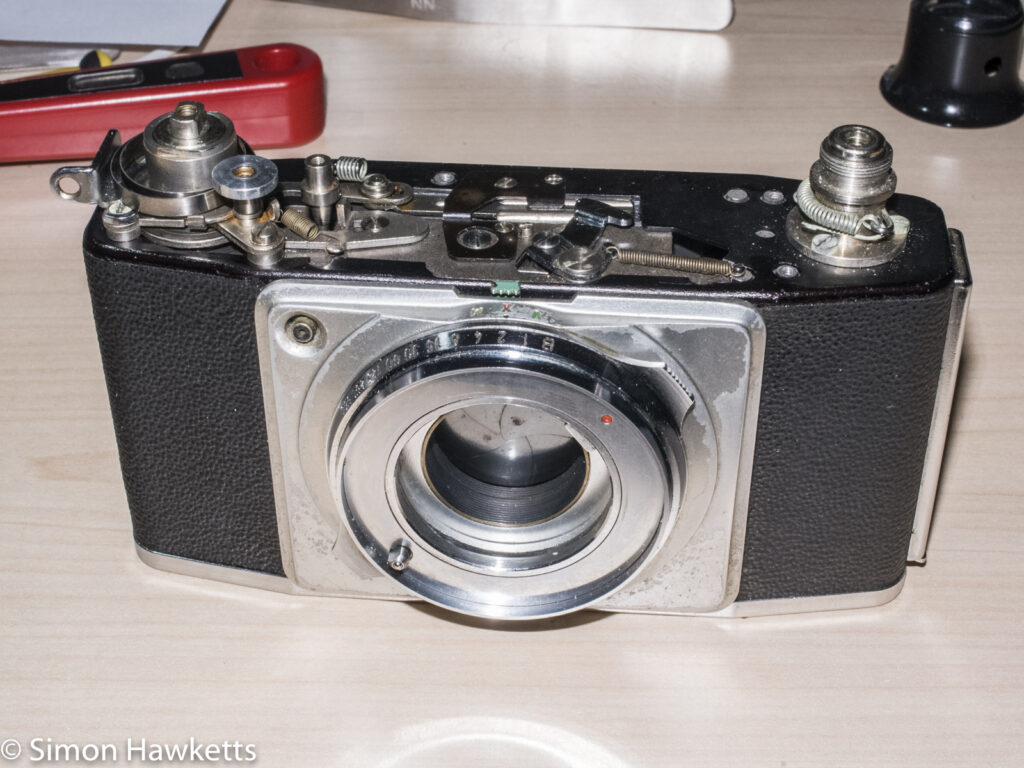 agfa ambi silette shutter repair camera waiting for rangefinder to be refitted