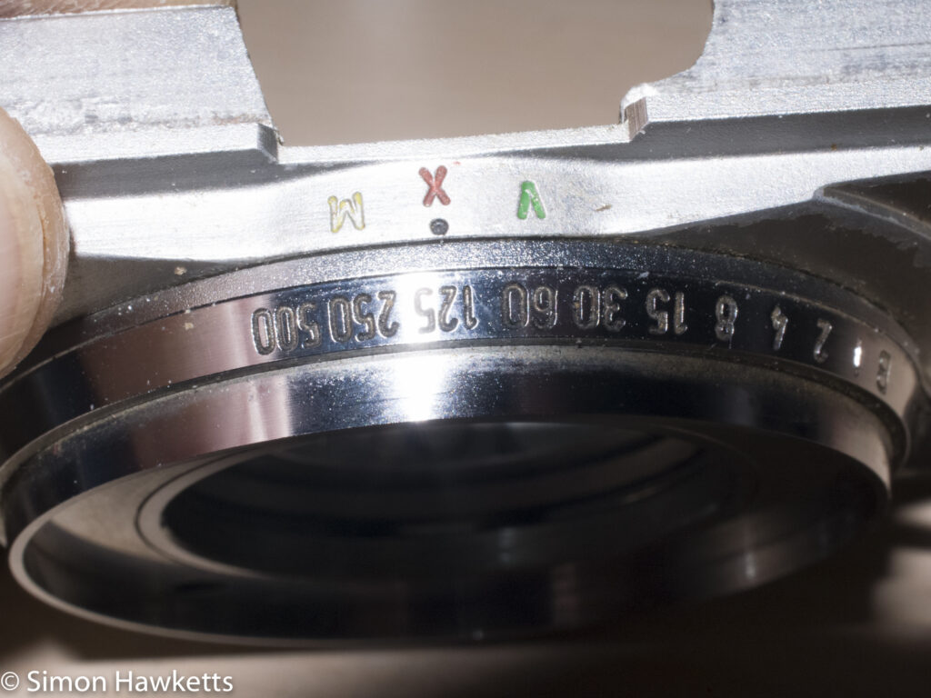 Agfa Ambi Silette shutter repair - the speed the camera was set to