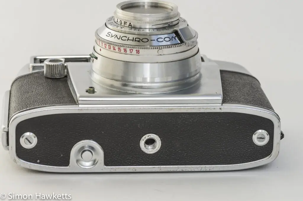 agfa super silette l 35mm rangefinder camera bottom view