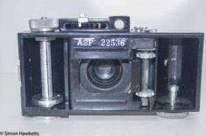 Argus A2F Viewfinder Camera - Rear cover removed
