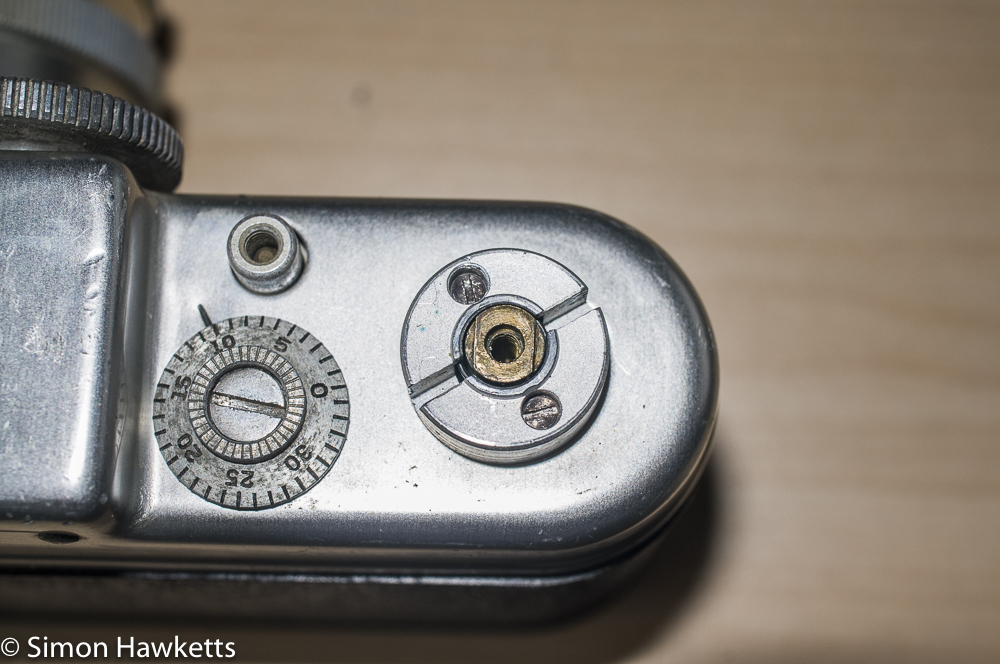 argus c4 35mm rangefinder camera film advance knob removed