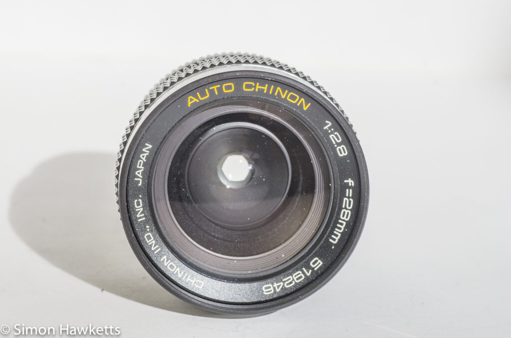 Auto Chinon 28mm f/2.8 M42 lens - front view