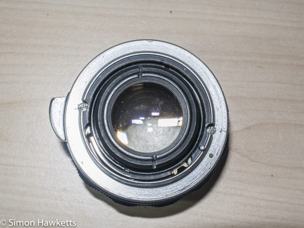 Auto Takumar 55mm f/2.2 strip down - Back of lens showing mount