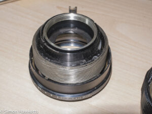 Auto Takumar 55mm f/2.2 strip down - Front of lens with the aperture blades looking a bit poorly