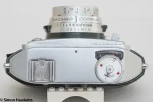 Balda Baldamatic I 35mm rangefinder camera - Top of the camera