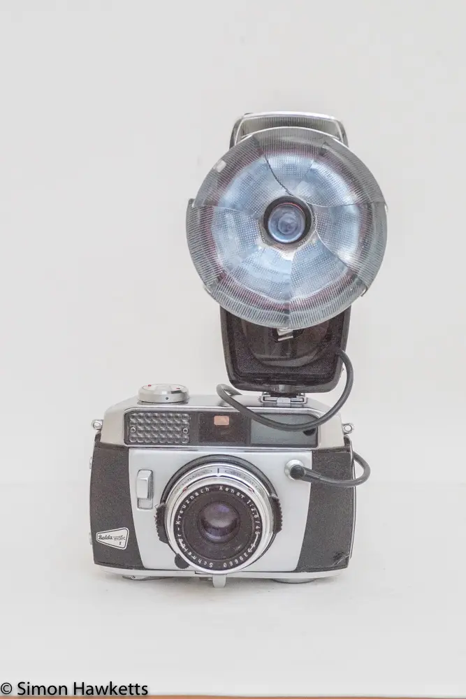 Balda Baldamatic I 35mm rangefinder camera with agfalux flash