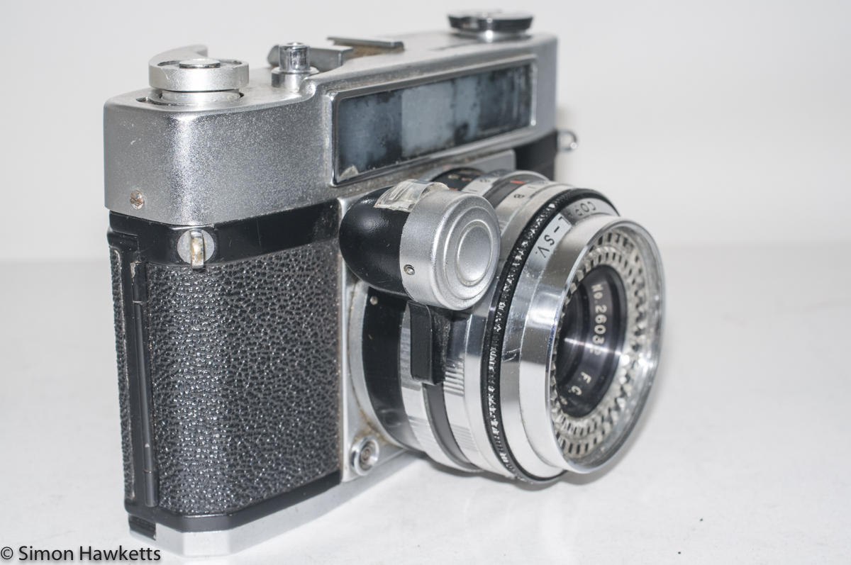 Beauty Beaumat 35mm rangefinder - side view showing light meter