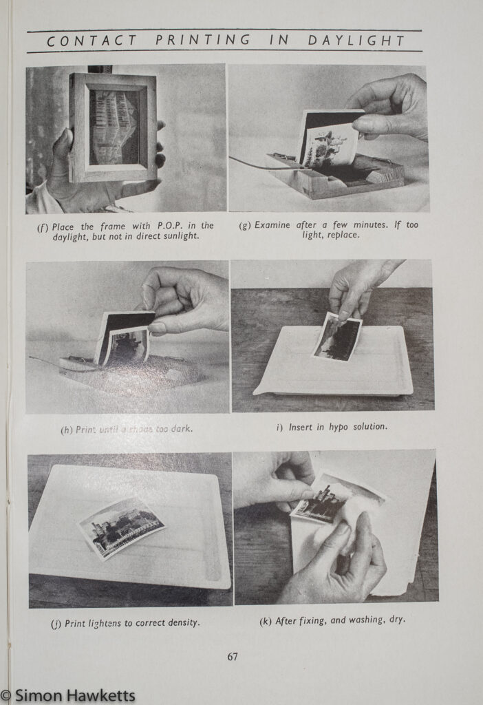 Boy's book of Photography - Making a contact print 2