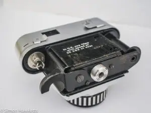 Braun Paxette Electromatic - camera opened to load film