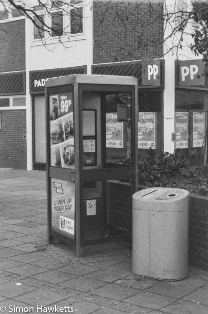 Caffenol sample picture - Phone booth