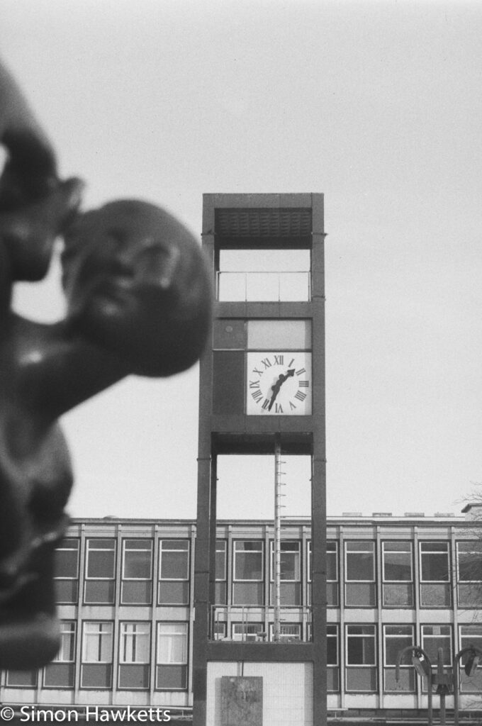 Caffenol sample picture - The statue/clock in Stevenage town centre