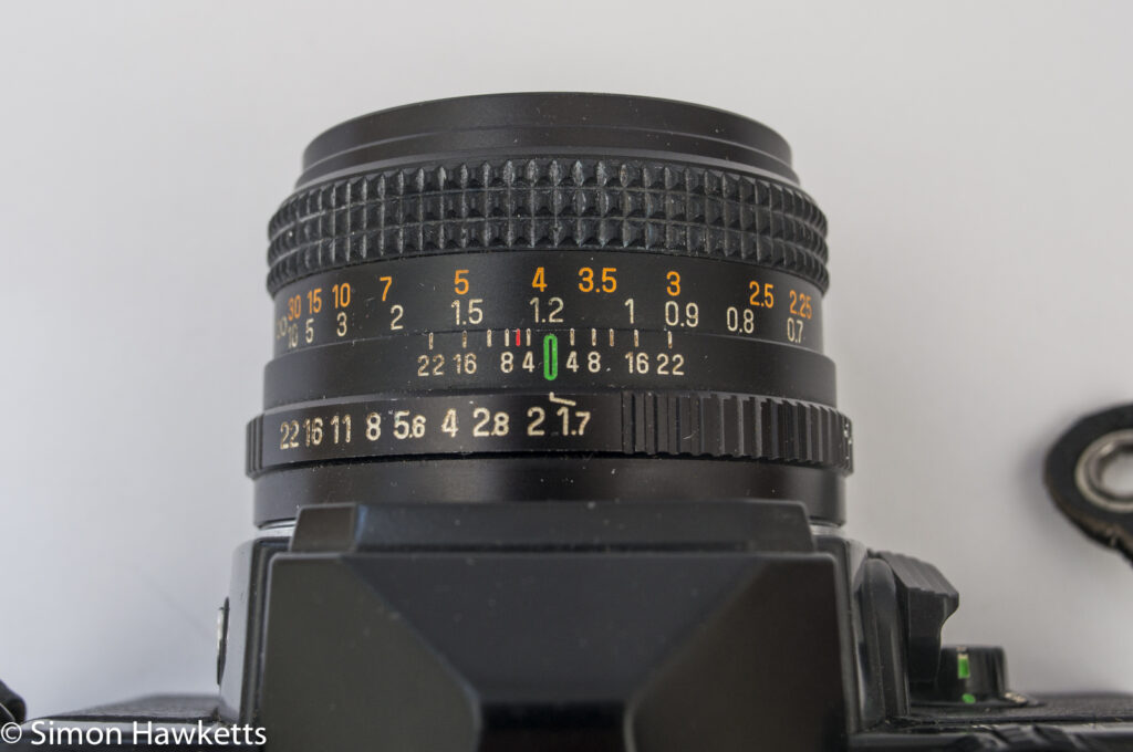 chinon ce 4 focus and aperture scales