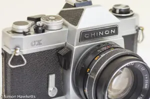 Chinon CX 35mm slr stop down metering button and self timer