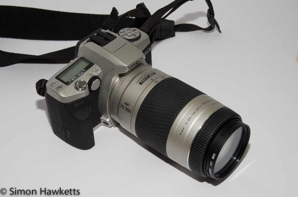 Minolta Dunax 5 camera with telephoto lens