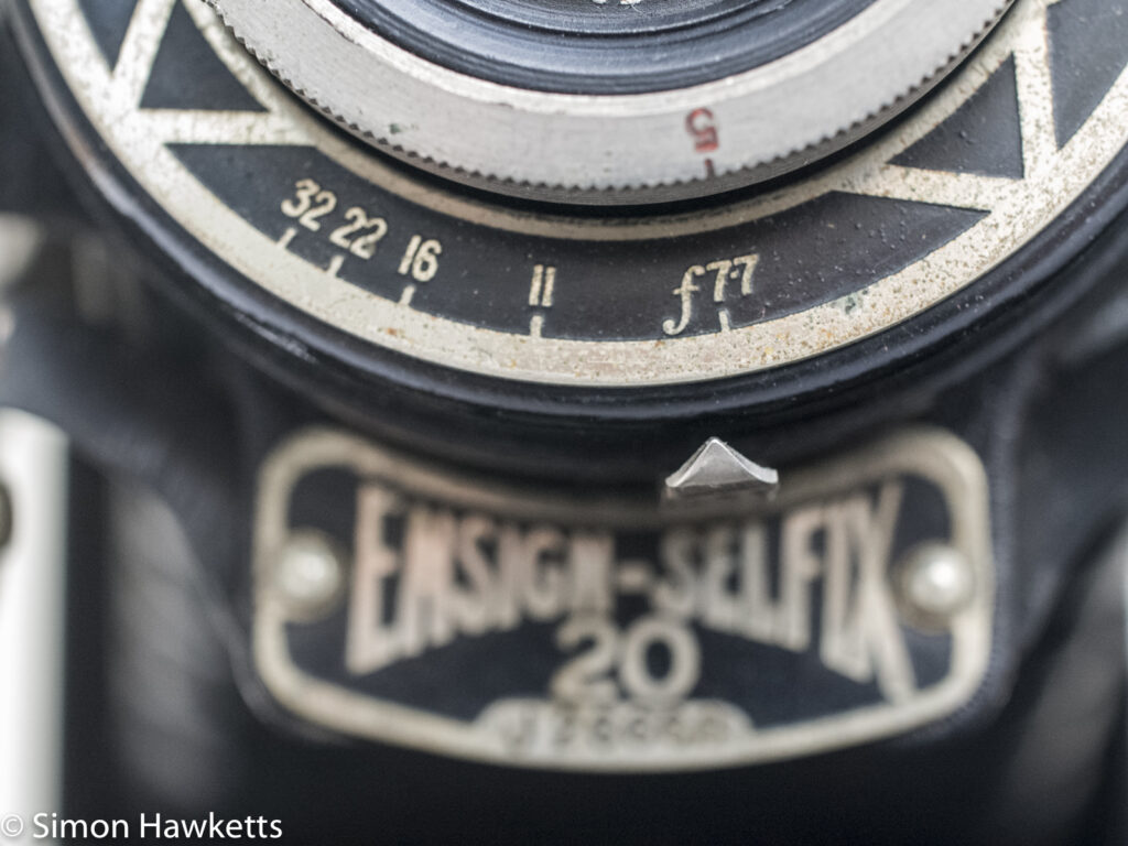 ensign selfix 20 showing aperture scale