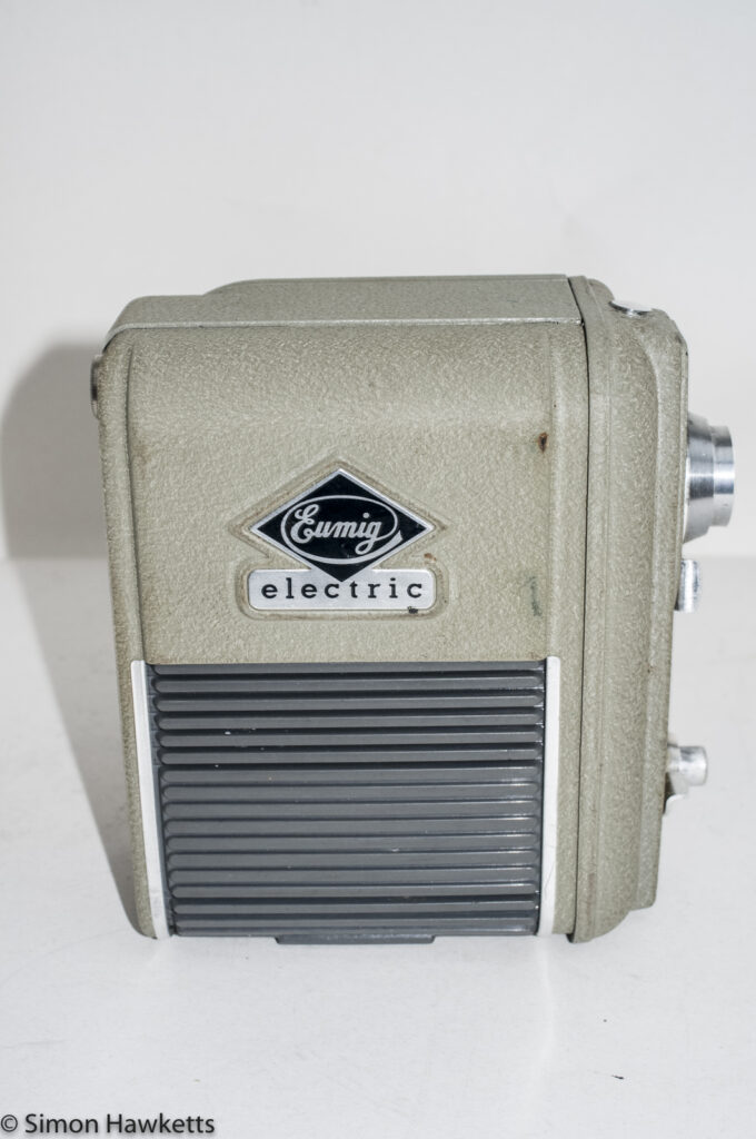 Eumig Electric 8 Cine Camera - Side view showing battery compartment