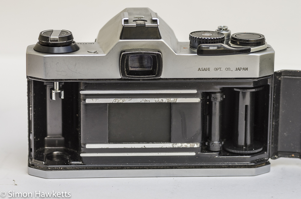 film chamber of the pentax k1000 camera